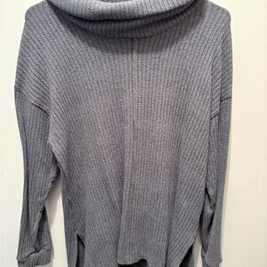 Lush Heather Gray Cowl Neck Sweater